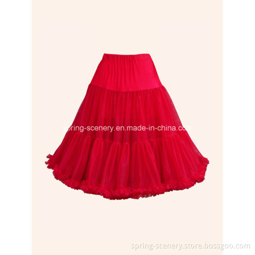 Classic Skirt, Petticoat Red, Girl's Clothing (CS-P0116)